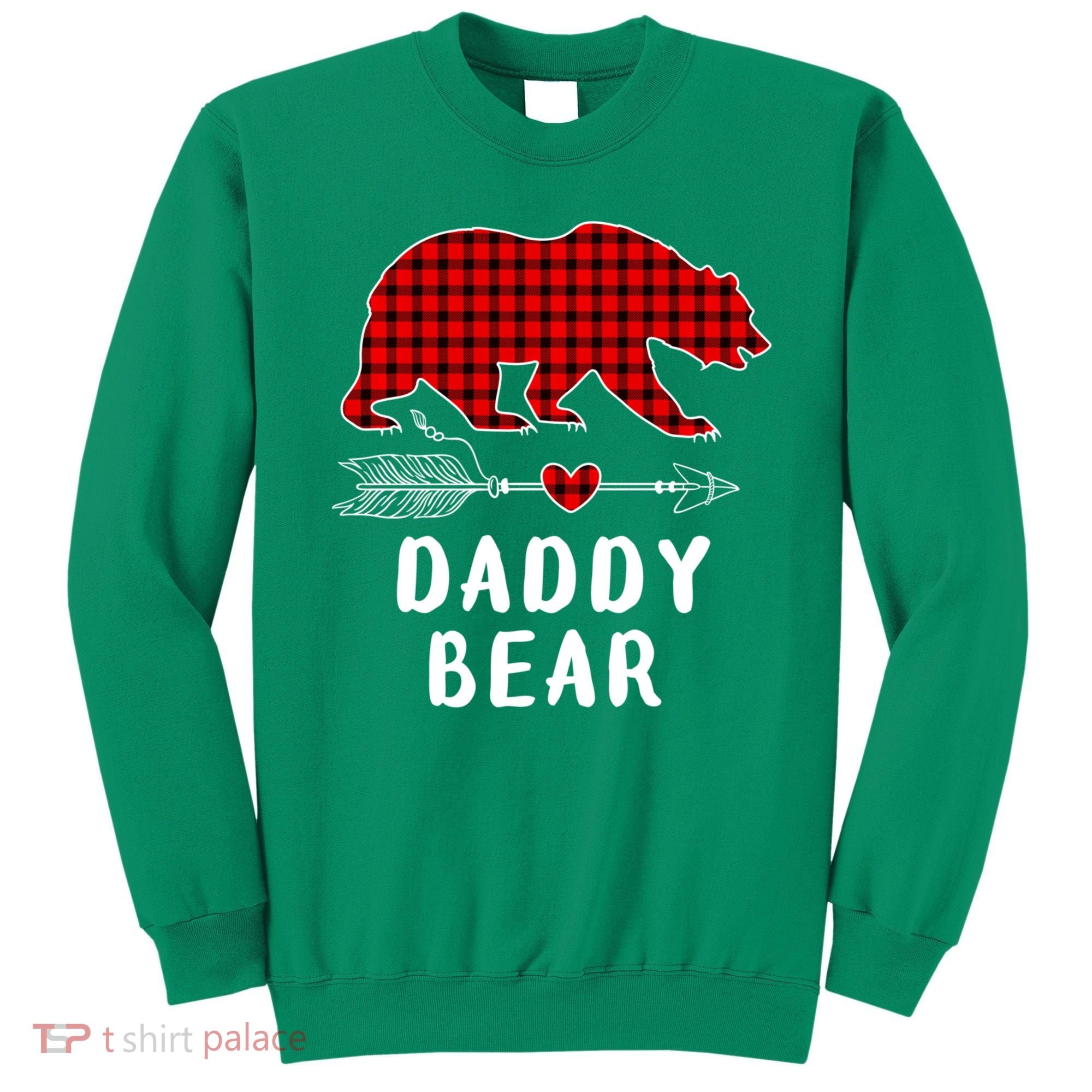 Daddy Bear Christmas Pajama Red Plaid Buffalo Xmas Sweatshirt