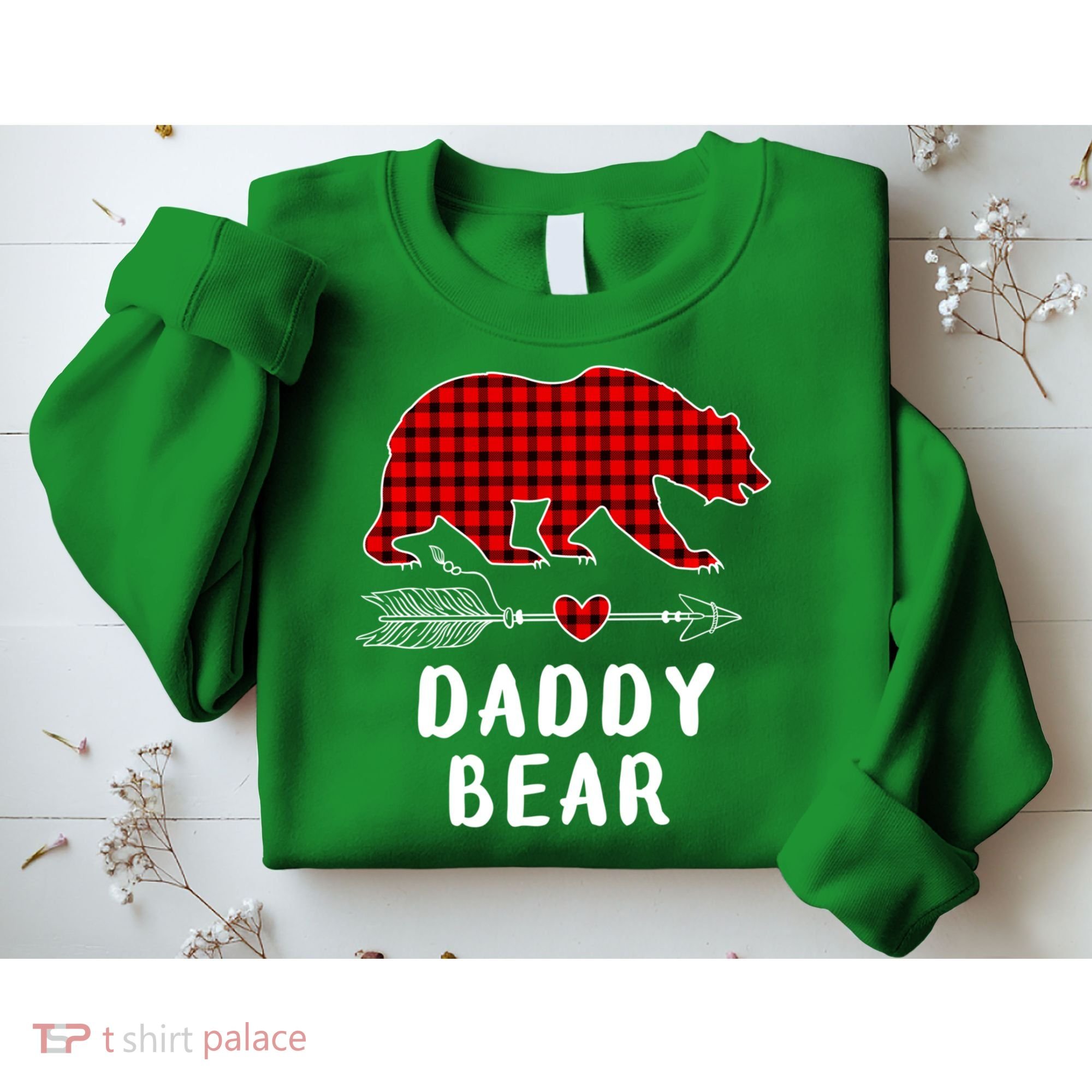 Daddy Bear Christmas Pajama Red Plaid Buffalo Xmas Sweatshirt