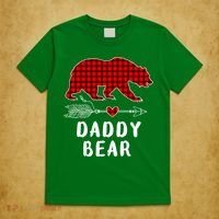 Daddy Bear Christmas Pajama Red Plaid Buffalo Xmas T-Shirt thumb 5