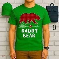 Daddy Bear Christmas Pajama Red Plaid Buffalo Xmas T-Shirt thumb 6