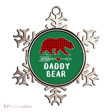 Daddy Bear Christmas Pajama Red Plaid Buffalo Xmas Ornament