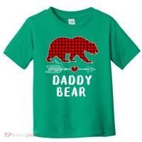 Daddy Bear Christmas Pajama Red Plaid Buffalo Xmas Toddler T-Shirt thumb 0