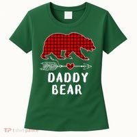 Daddy Bear Christmas Pajama Red Plaid Buffalo Xmas Women's T-Shirt thumb 0