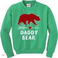 Daddy Bear Christmas Pajama Red Plaid Buffalo Xmas Kids Sweatshirt thumb 0