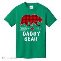 Daddy Bear Christmas Pajama Red Plaid Buffalo Xmas Kids T-Shirt thumb 0