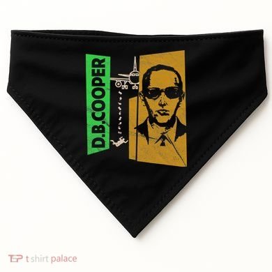 D B Cooper Skyjacker Hijack Retro 60s Style Graphic USA-Made Doggie Bandana