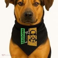 D B Cooper Skyjacker Hijack Retro 60s Style Graphic USA-Made Doggie Bandana thumb 1