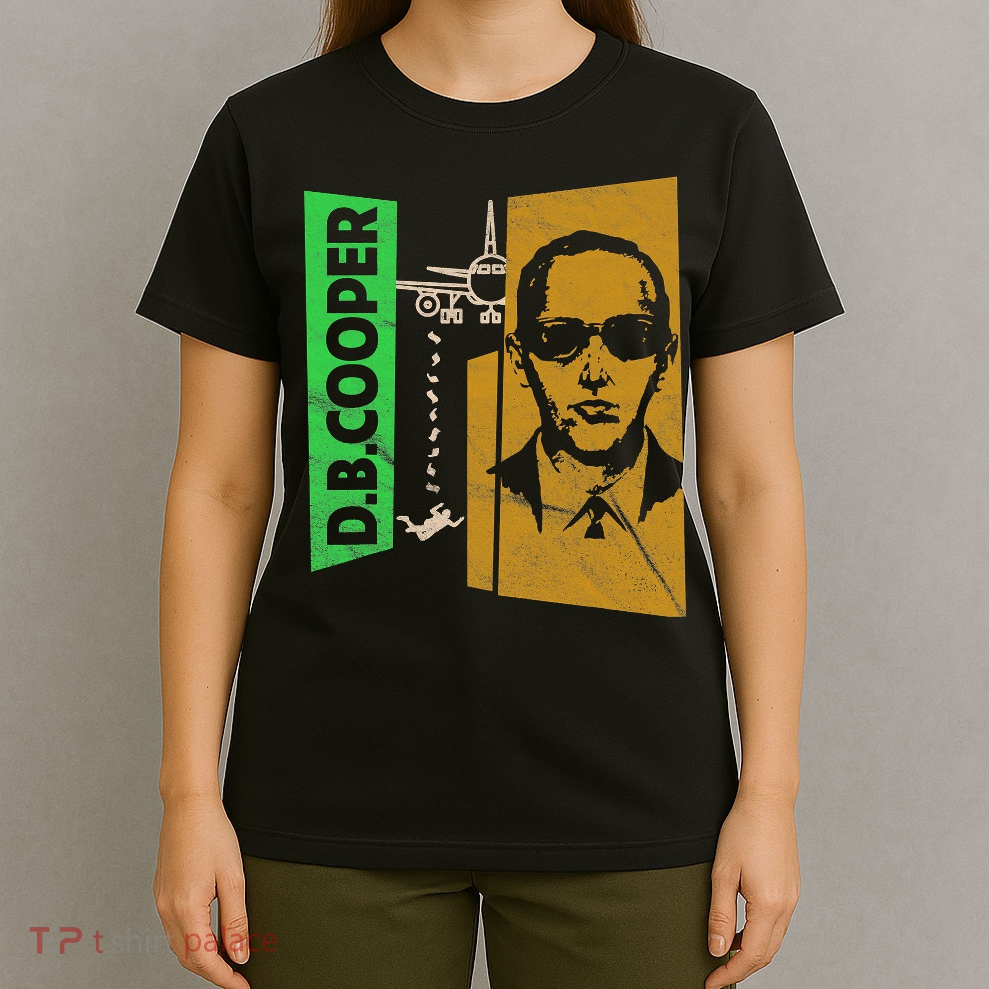 D B Cooper Skyjacker Hijack Retro 60s Style Graphic T-Shirt