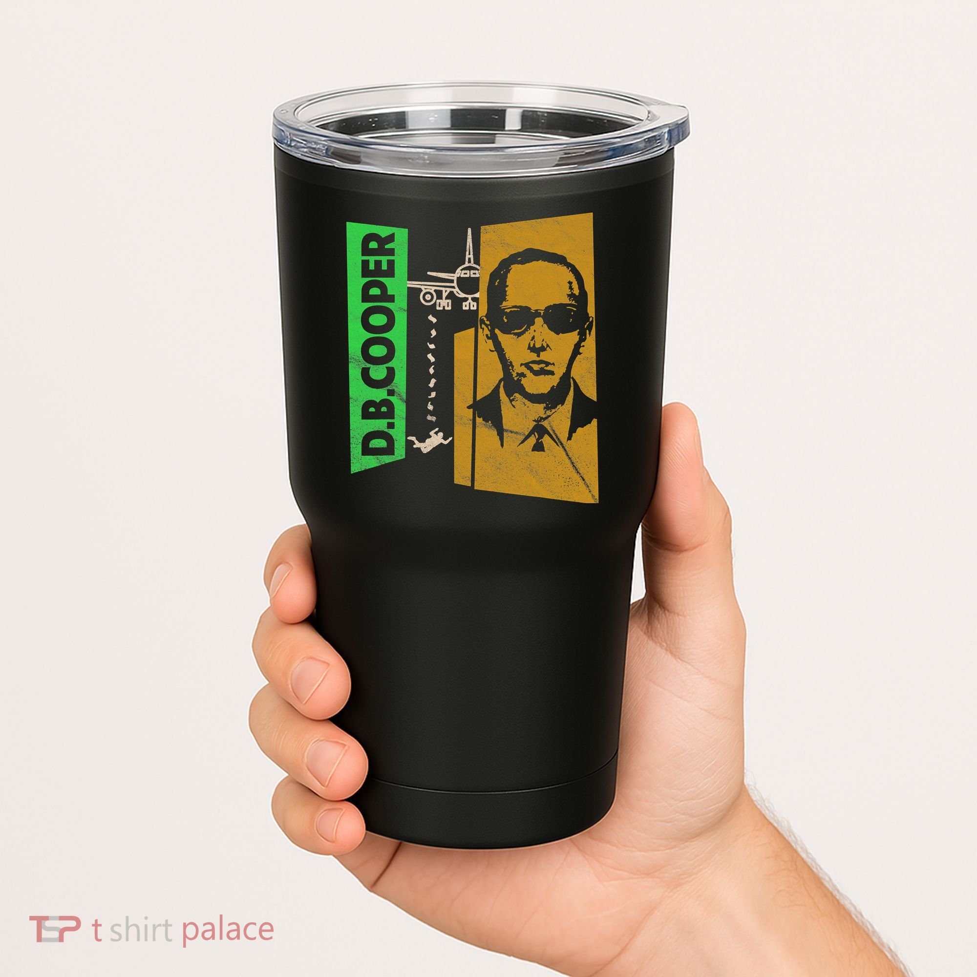 D B Cooper Skyjacker Hijack Retro 60s Style Graphic Tumbler