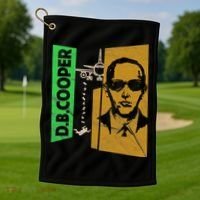 D B Cooper Skyjacker Hijack Retro 60s Style Graphic Golf Towel thumb 1