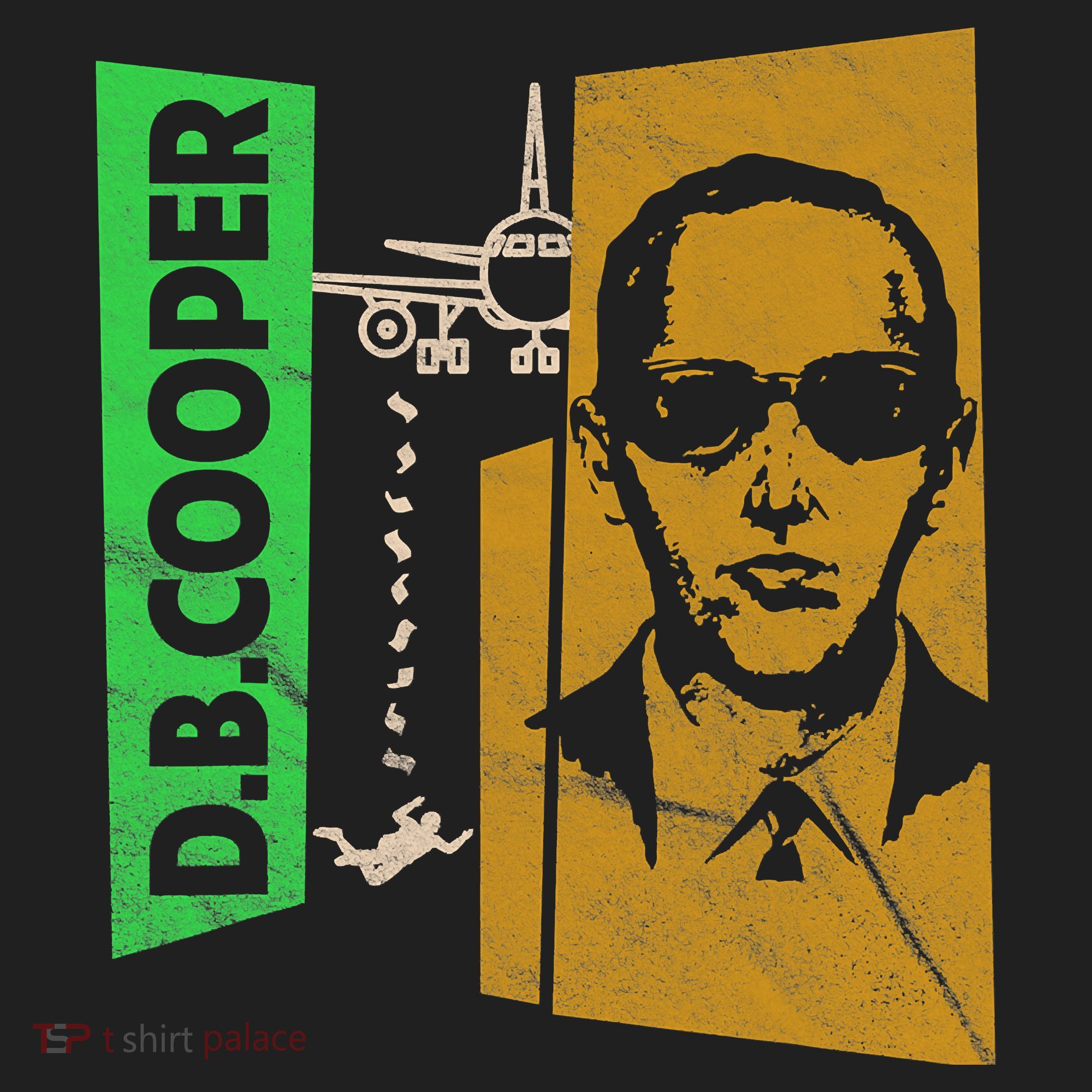 D B Cooper Skyjacker Hijack Retro 60s Style Graphic Golf Towel