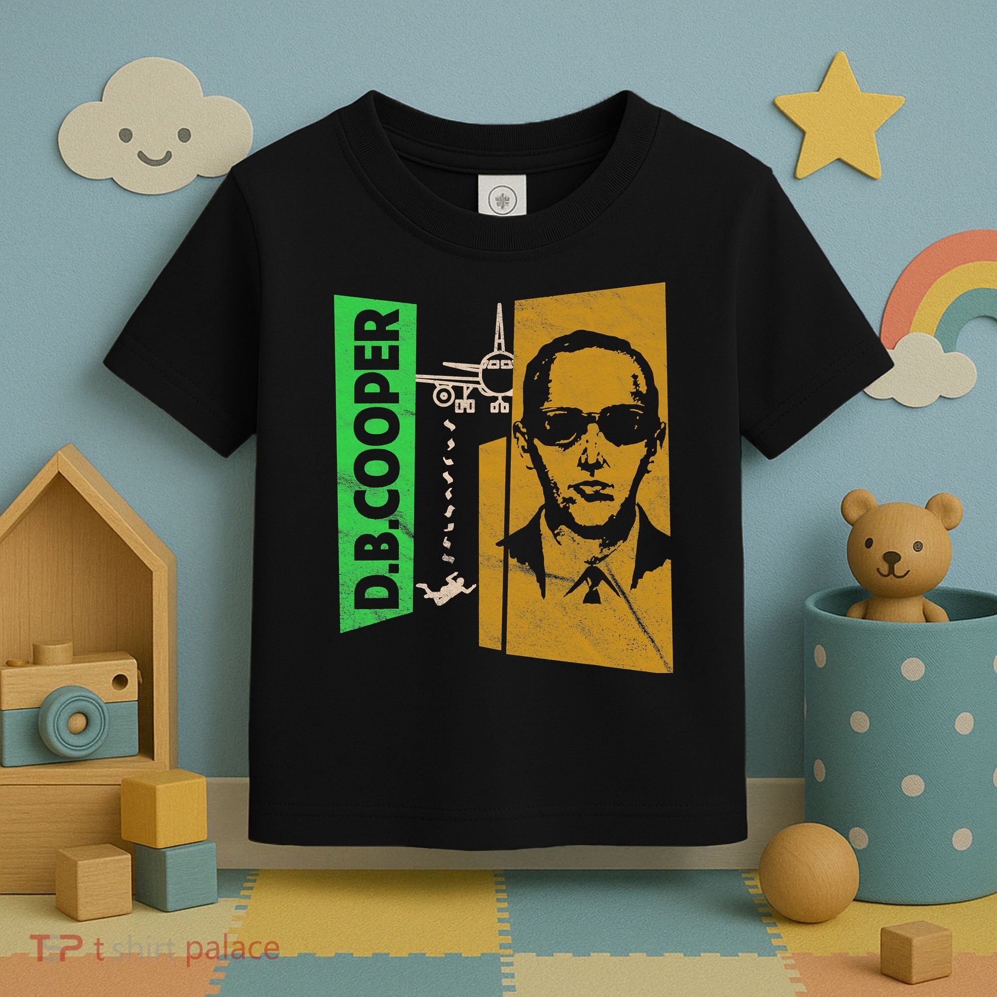 D B Cooper Skyjacker Hijack Retro 60s Style Graphic Toddler T-Shirt
