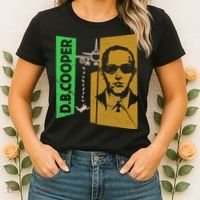 D B Cooper Skyjacker Hijack Retro 60s Style Graphic Women's T-Shirt thumb 2