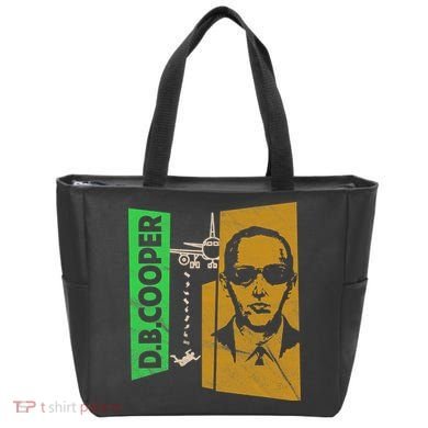 D B Cooper Skyjacker Hijack Retro 60s Style Graphic Tote Bag