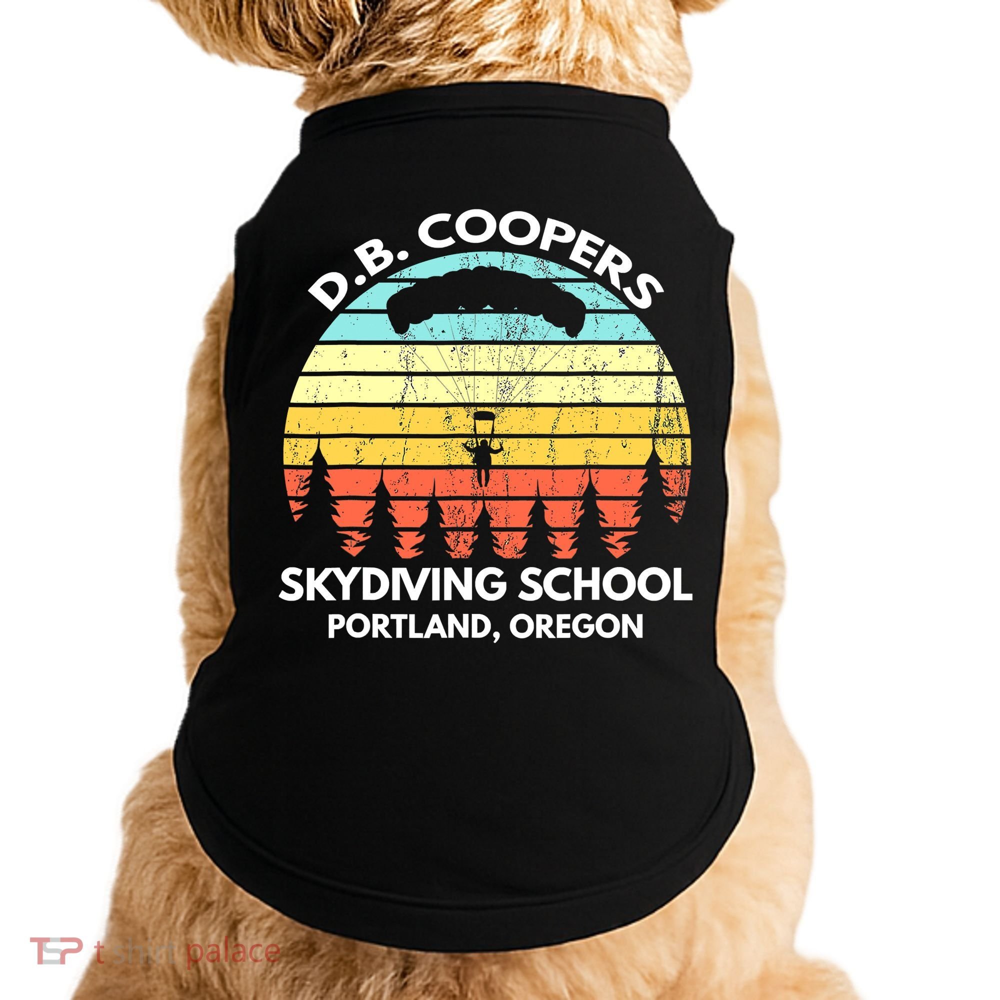 D B Coopers Skydiving School Portland Oregon Funny Doggie Tank