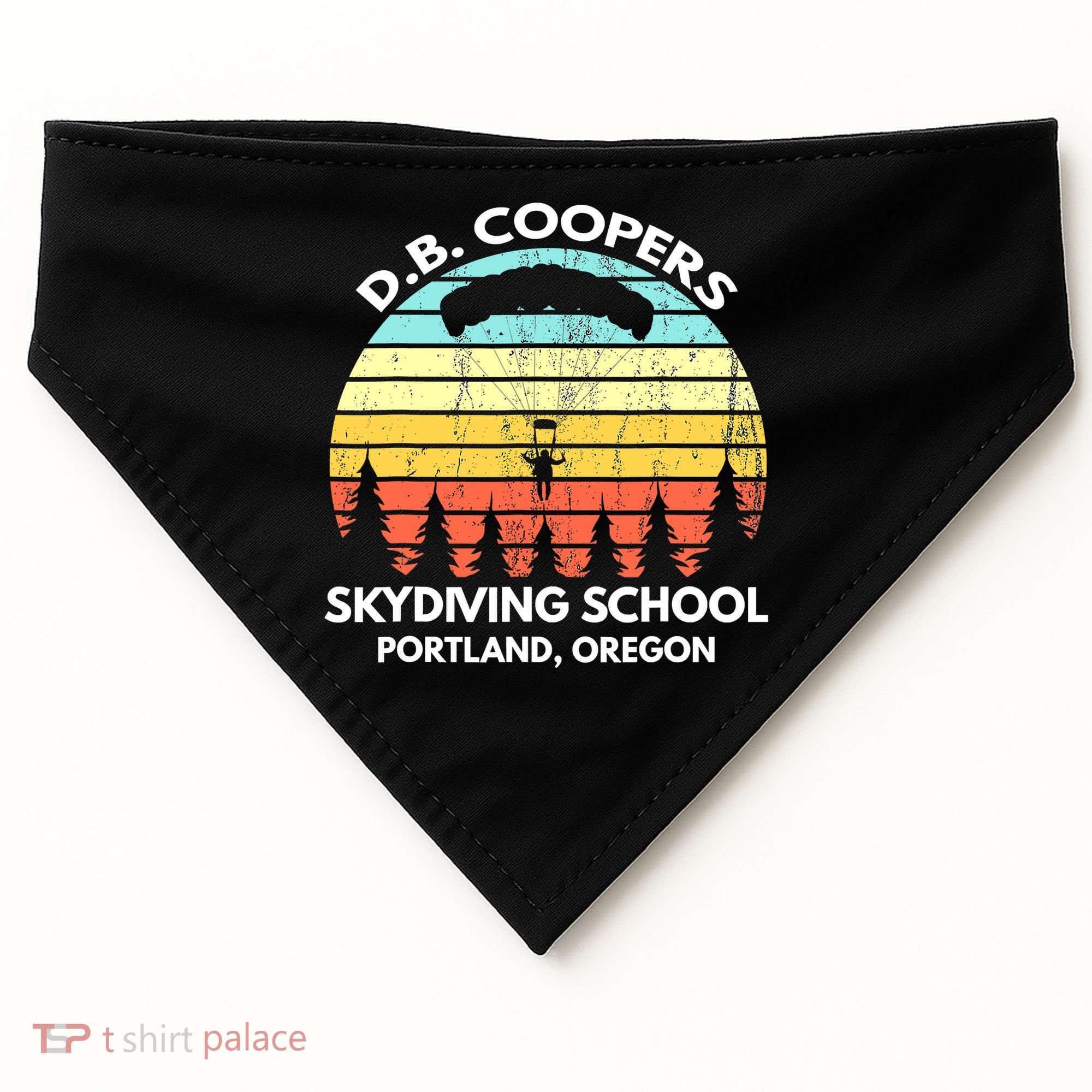 D B Coopers Skydiving School Portland Oregon Funny USA-Made Doggie Bandana