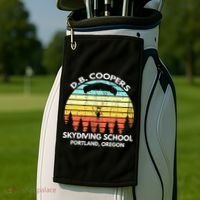D B Coopers Skydiving School Portland Oregon Funny Golf Towel thumb 2