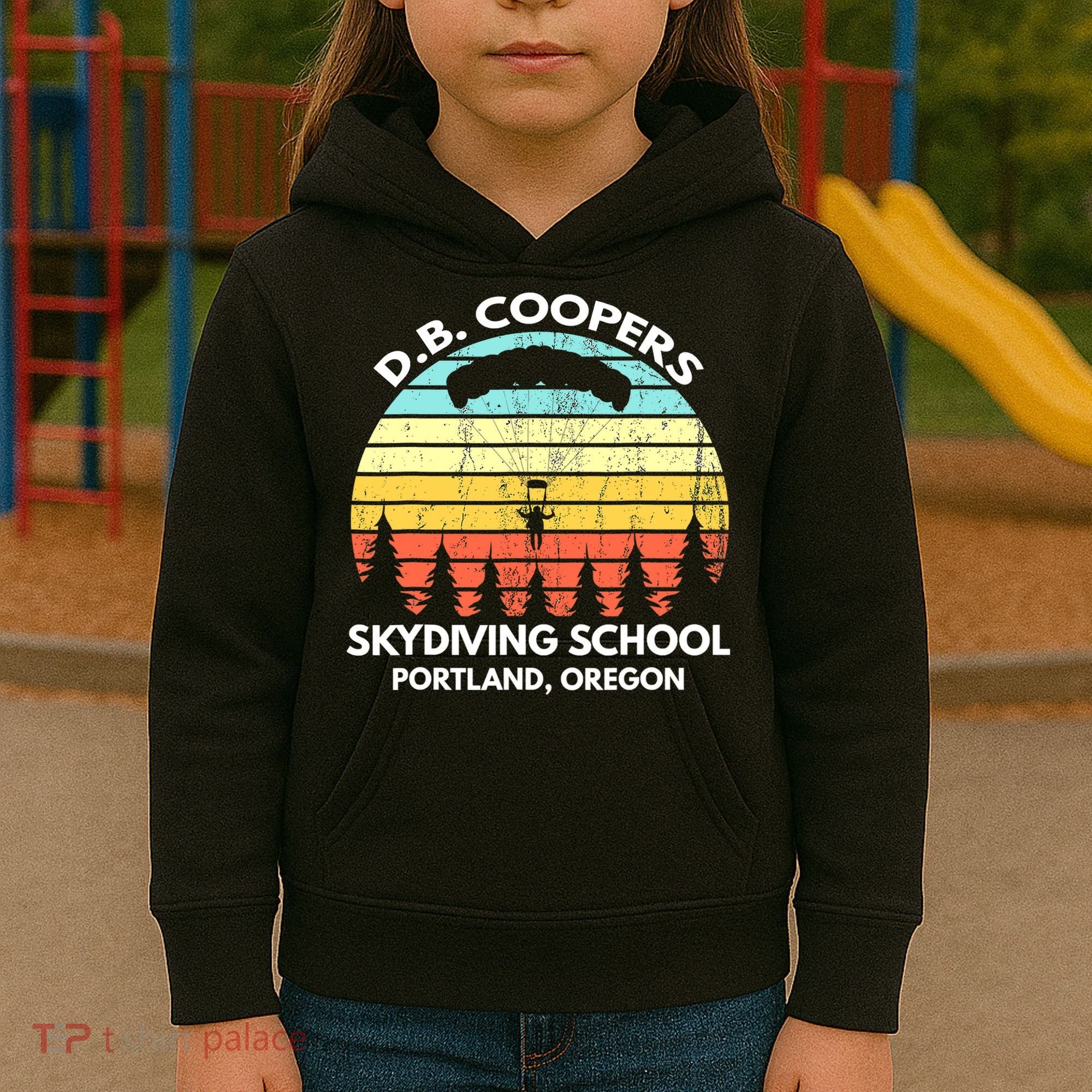 D B Coopers Skydiving School Portland Oregon Funny Kids Hoodie