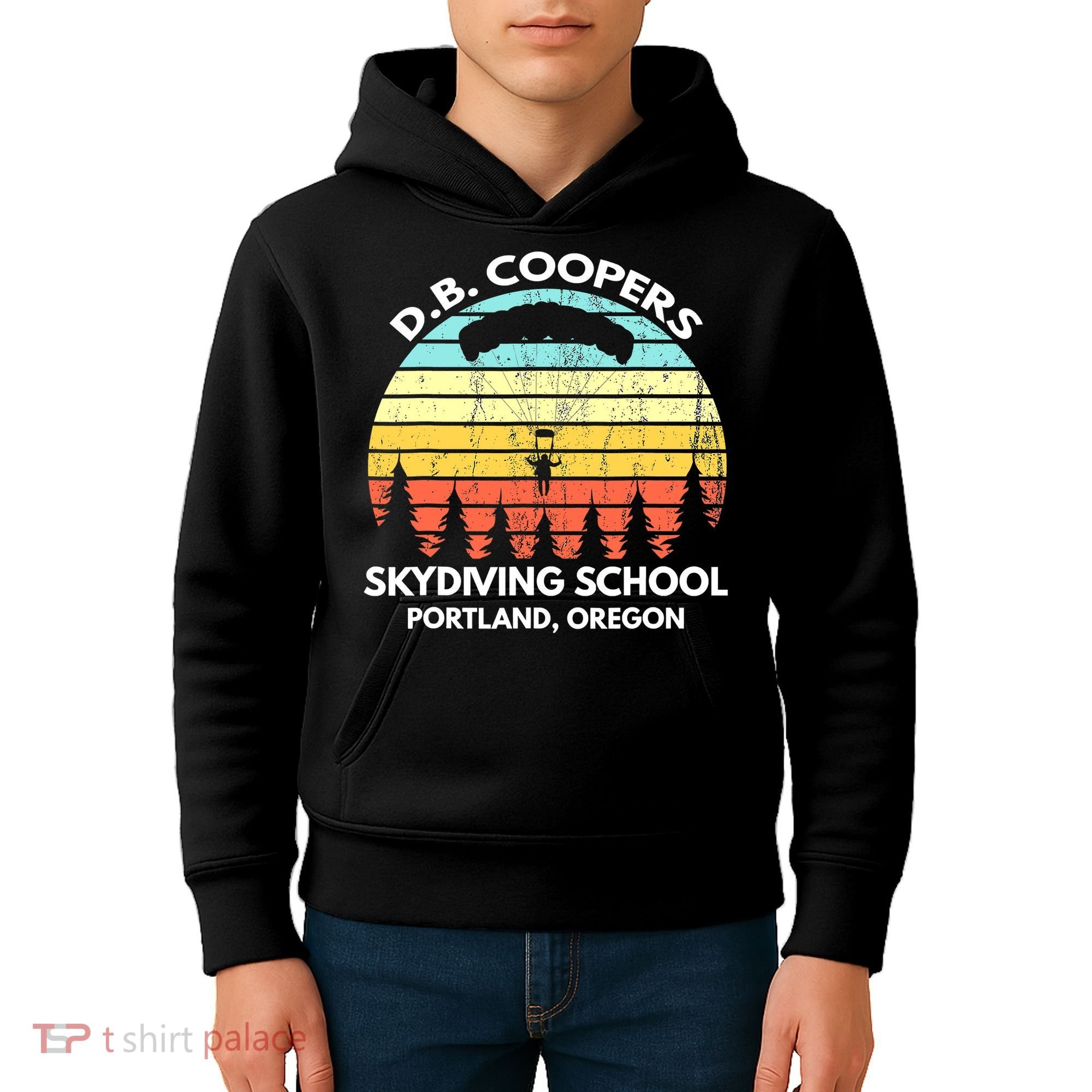 D B Coopers Skydiving School Portland Oregon Funny Kids Hoodie