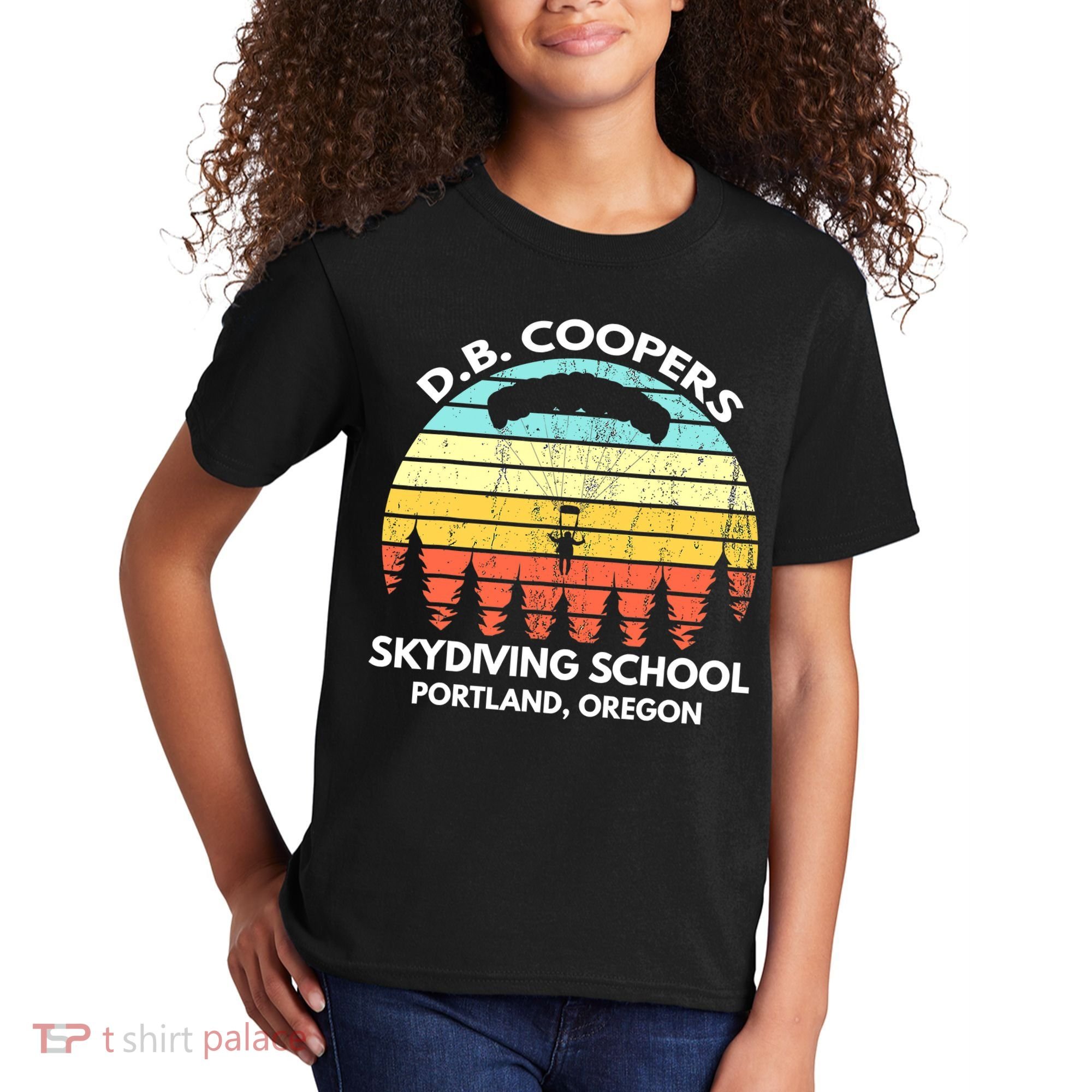 D B Coopers Skydiving School Portland Oregon Funny Kids T-Shirt