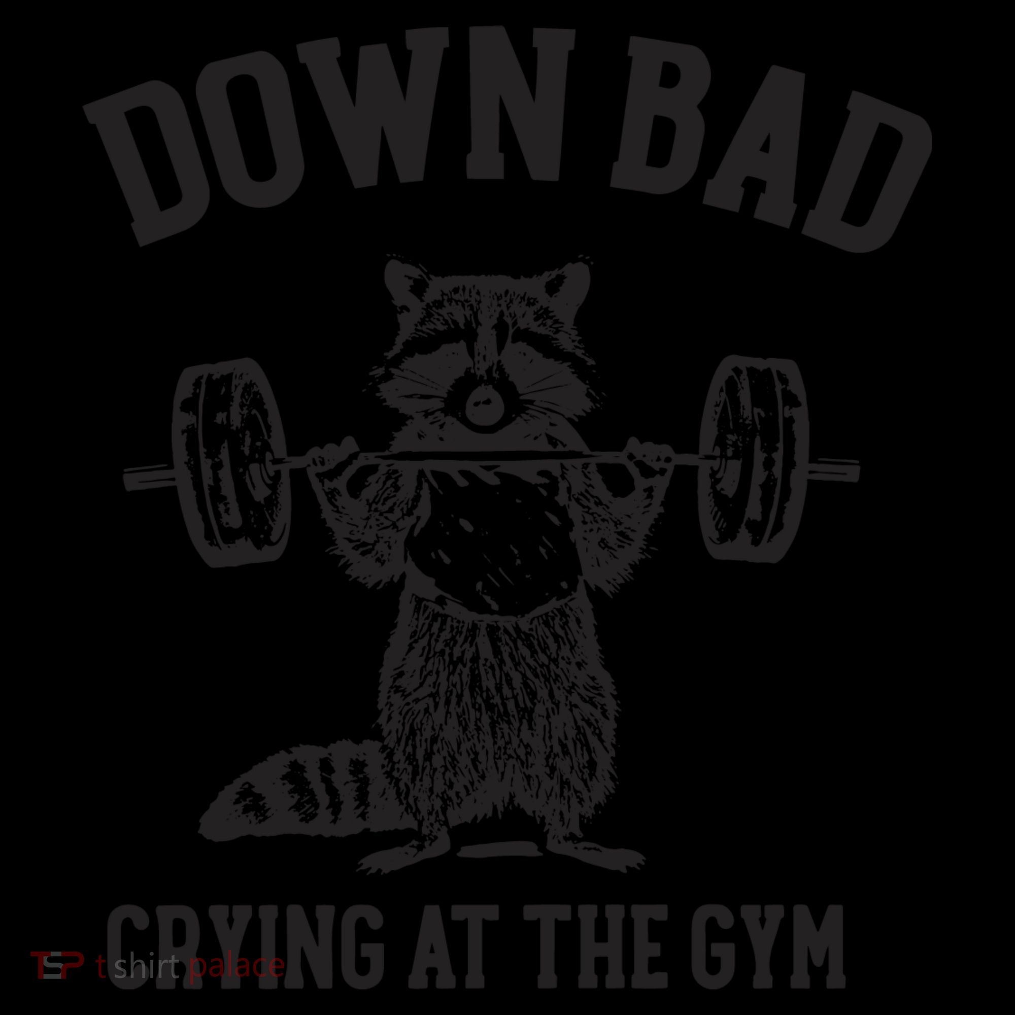Down Bad Crying At The Gym Racoon Meme Ttpd Coaster