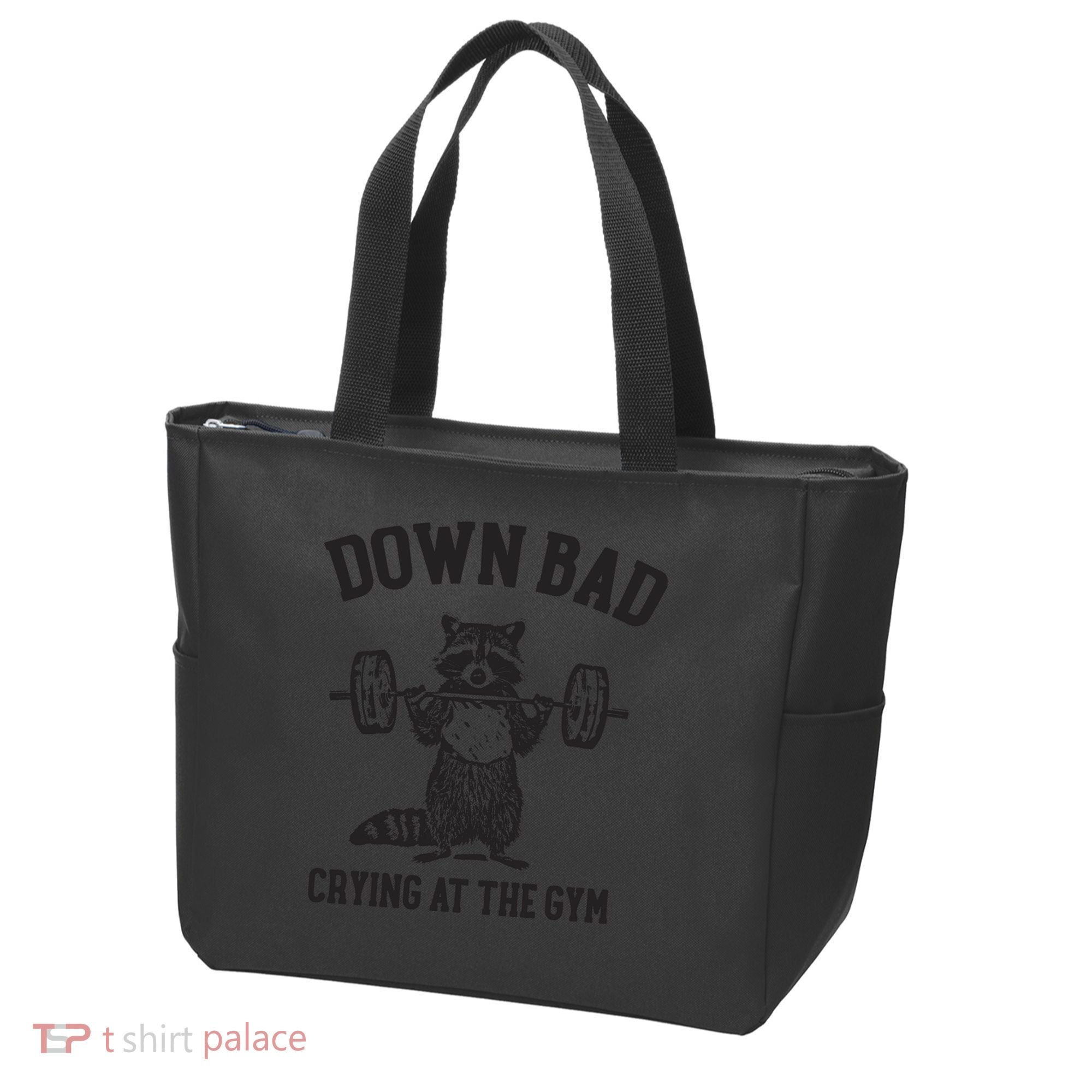 Down Bad Crying At The Gym Racoon Meme Ttpd Tote Bag