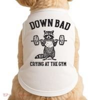 Down Bad Crying At The Gym Racoon Meme Ttpd Doggie Tank thumb 0