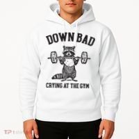 Down Bad Crying At The Gym Racoon Meme Ttpd Hoodie thumb 2