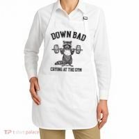 Down Bad Crying At The Gym Racoon Meme Ttpd Apron thumb 2