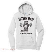 Down Bad Crying At The Gym Racoon Meme Ttpd Women's Hoodie thumb 0