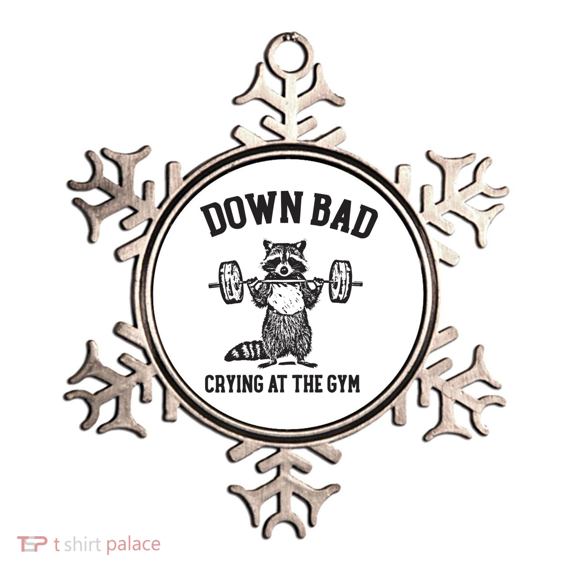 Down Bad Crying At The Gym Racoon Meme Ttpd Ornament
