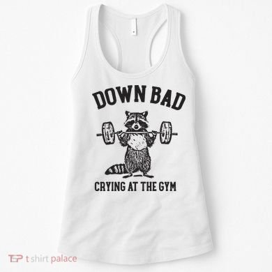 Down Bad Crying At The Gym Racoon Meme Ttpd Women's Tank Top