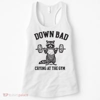 Down Bad Crying At The Gym Racoon Meme Ttpd Women's Tank Top thumb 0