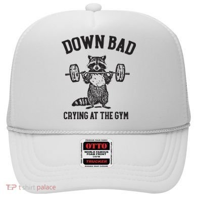 Down Bad Crying At The Gym Racoon Meme Ttpd Hat