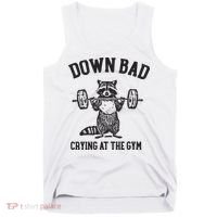 Down Bad Crying At The Gym Racoon Meme Ttpd Tank Top thumb 0