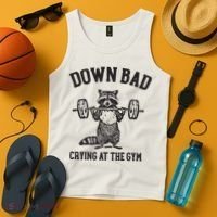 Down Bad Crying At The Gym Racoon Meme Ttpd Tank Top thumb 4