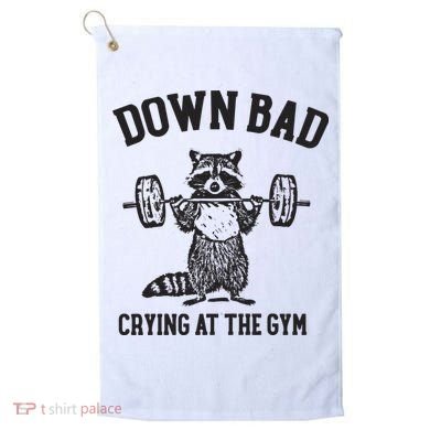 Down Bad Crying At The Gym Racoon Meme Ttpd Golf Towel