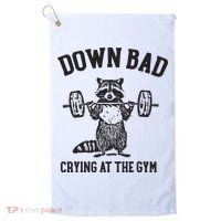 Down Bad Crying At The Gym Racoon Meme Ttpd Golf Towel thumb 0