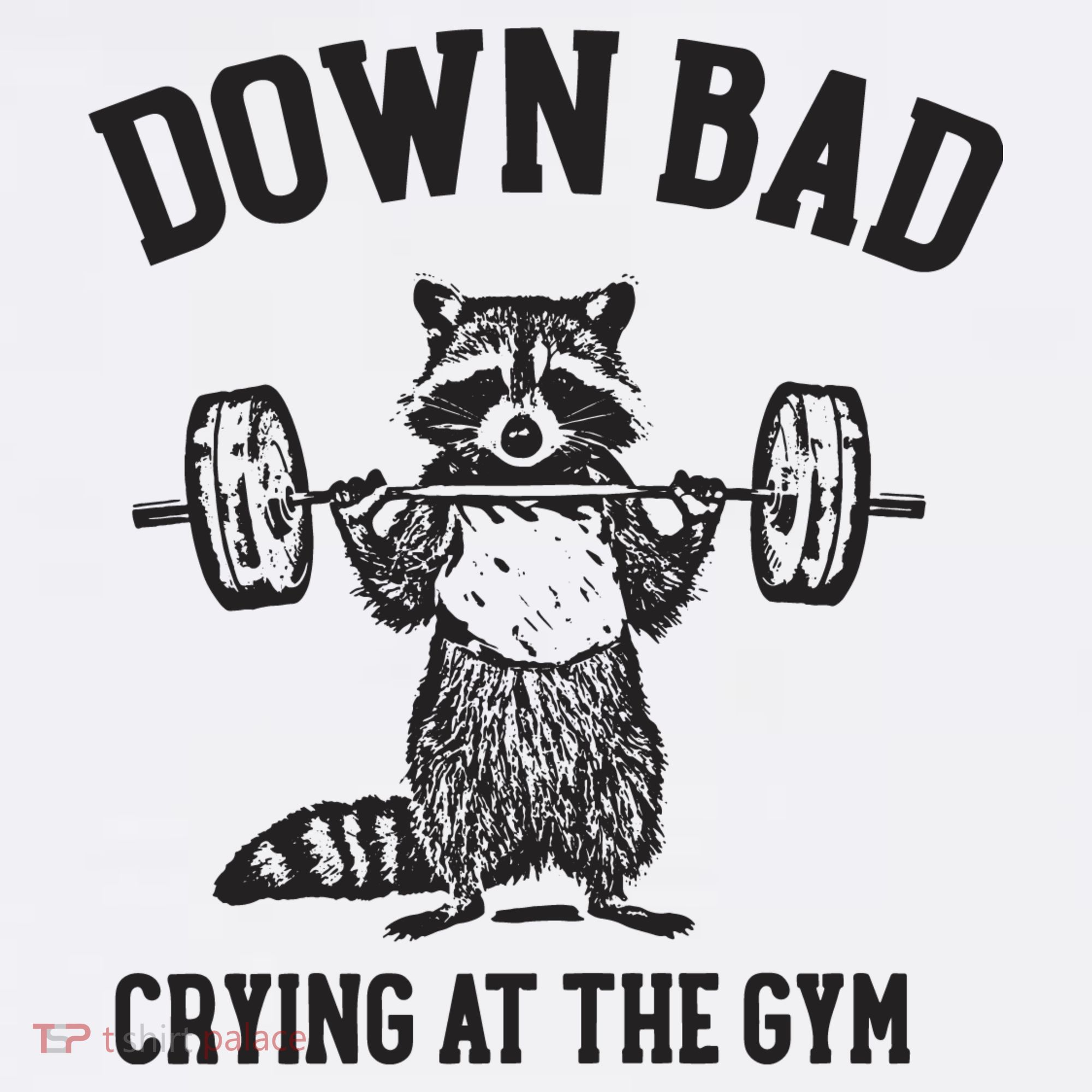 Down Bad Crying At The Gym Racoon Meme Ttpd Golf Towel