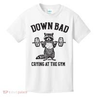 Down Bad Crying At The Gym Racoon Meme Ttpd Kids T-Shirt thumb 0