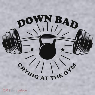 Down Bad Crying At The Gym Funny Workout Ttpd Women's Racerback Cropped Tank