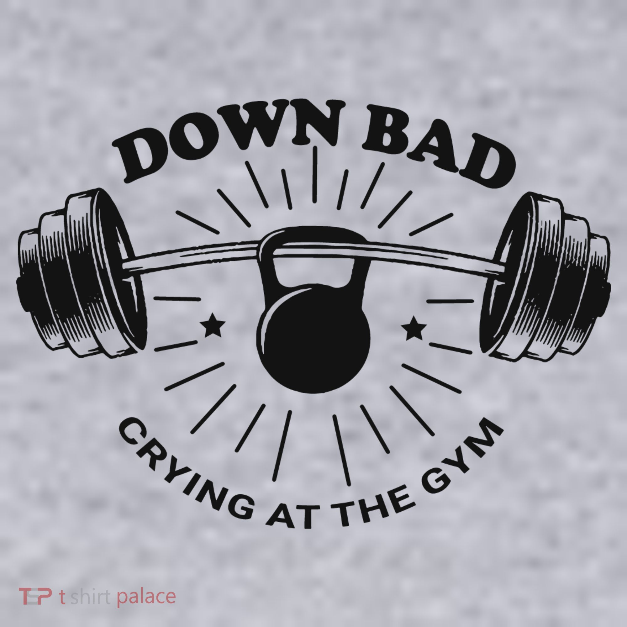 Down Bad Crying At The Gym Funny Workout Ttpd Women's Racerback Cropped Tank