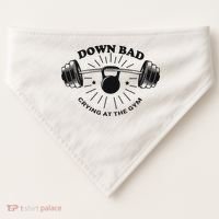 Down Bad Crying At The Gym Funny Workout Ttpd USA-Made Doggie Bandana thumb 0