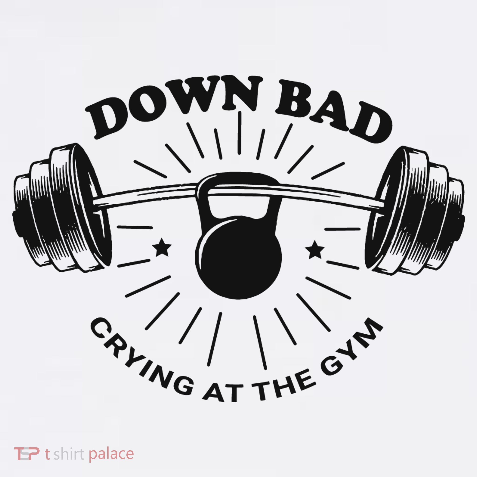 Down Bad Crying At The Gym Funny Workout Ttpd USA-Made Doggie Bandana