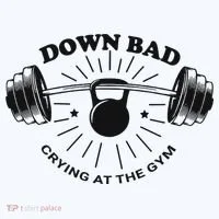 Down Bad Crying At The Gym Funny Workout Ttpd Sweatshirt thumb 3