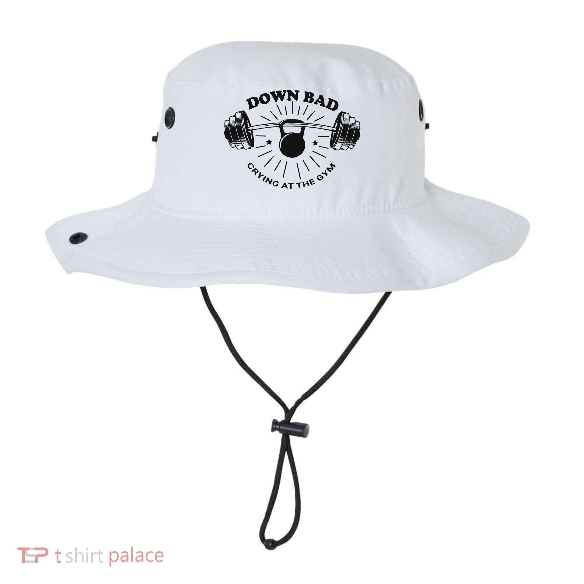 Down Bad Crying At The Gym Funny Workout Ttpd Bucket Hat