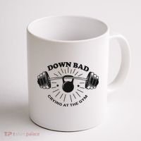 Down Bad Crying At The Gym Funny Workout Ttpd Coffee Mug thumb 1