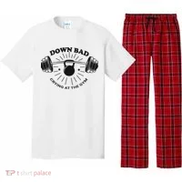 Down Bad Crying At The Gym Funny Workout Ttpd Pajama Set thumb 0