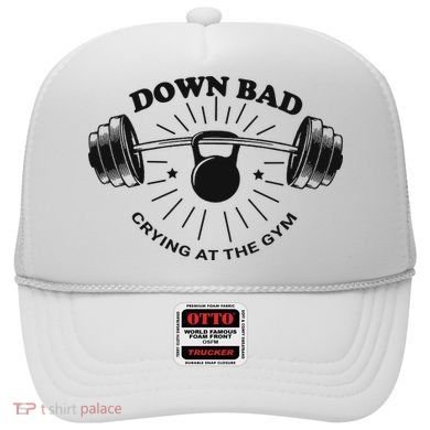 Down Bad Crying At The Gym Funny Workout Ttpd Hat