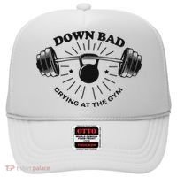 Down Bad Crying At The Gym Funny Workout Ttpd Hat thumb 0